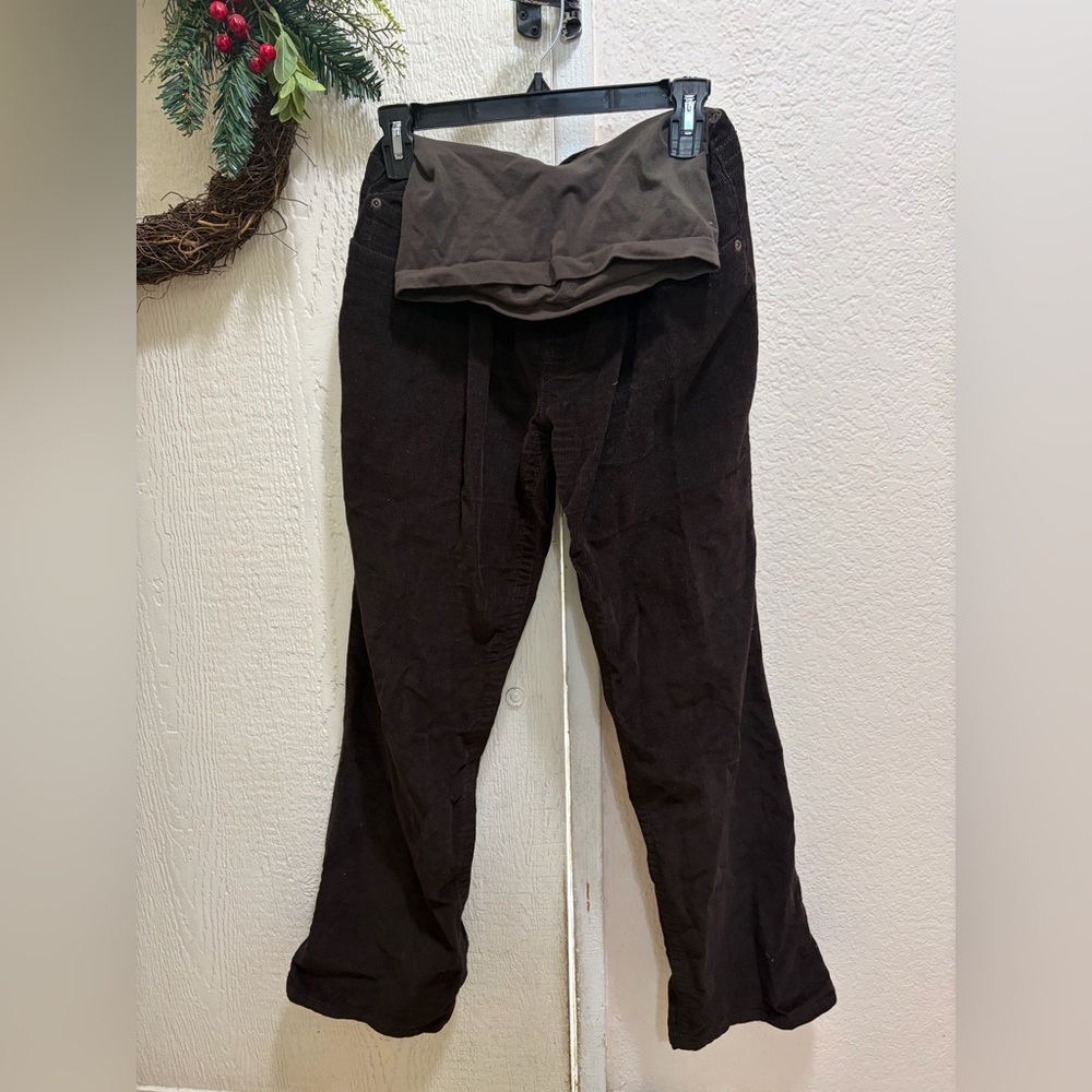 Motherhood Maternity Dark Brown Corduroy Pants